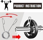 MYOYAY 4ft Weight Lifting Barbell with Collars
