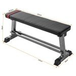 Lions Flat Weight Bench with Dumbbell Rack