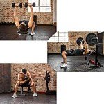 Lions Flat Weight Bench with Dumbbell Rack