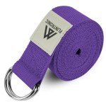Flintronic Extra Long Adjustable Yoga Strap - Purple