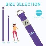 Flintronic Extra Long Adjustable Yoga Strap - Purple