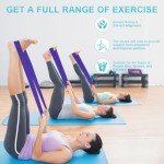 Flintronic Extra Long Adjustable Yoga Strap - Purple