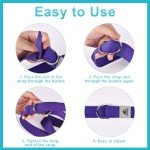 Flintronic Extra Long Adjustable Yoga Strap - Purple