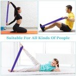 Flintronic Extra Long Adjustable Yoga Strap - Purple