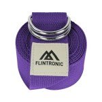 Flintronic Extra Long Adjustable Yoga Strap - Purple