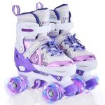 Adjustable Kids' Roller Skates with Luminous Wheels
