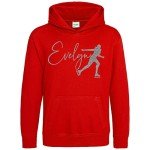 Personalized Girls Ice Skating Hoodie - Black