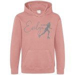 Personalized Girls Ice Skating Hoodie - Black