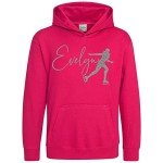 Personalized Girls Ice Skating Hoodie - Black