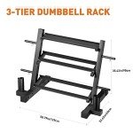 Holleyweb Adjustable 3-Tier Dumbbell Weight Rack