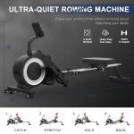 Foldable Rowing Machine with LCD Monitor and Resistance