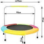 Kids 37-Inch Trampoline with Handle for Fitness