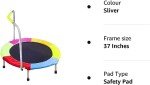 Kids 37-Inch Trampoline with Handle for Fitness