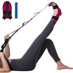 Flintronic Yoga Stretch Strap with Loops - Pink