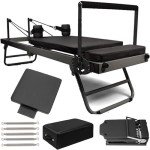 Foldable Pilates Reformer Machine with Accessories