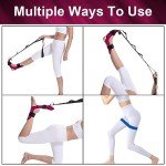 Flintronic Yoga Stretch Strap with Loops - Pink