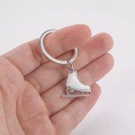 Teamer 3D Turquoise Ice Skate Keychain for Women