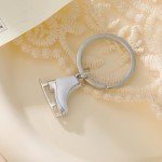 Teamer 3D Turquoise Ice Skate Keychain for Women
