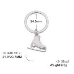 Teamer 3D Turquoise Ice Skate Keychain for Women