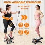 ONETWOFIT Mini Stepper with Resistance Bands