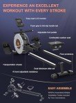 Compact Magnetic Rowing Machine with Adjustable Resistance