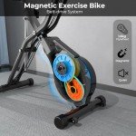 Foldable Magnetic Exercise Bike with Heart Rate Monitor