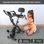 Foldable Magnetic Exercise Bike with Heart Rate Monitor