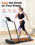 Foldable Under Desk Treadmill with Bluetooth Speaker