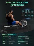 Foldable Rowing Machine with Adjustable Resistance & Monitor