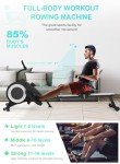 Foldable Rowing Machine with Adjustable Resistance & Monitor