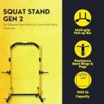 HulkFit Adjustable Power Rack for Home Workouts