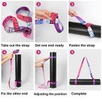 Adjustable Multicolor Yoga Mat Carry Strap