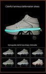 LED Deformation Roller Shoes with Pop-Out Wheels
