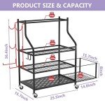 Home Gym Storage Rack with Wheels and Hooks