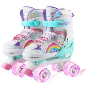 Adjustable Light Up Roller Skates for Kids