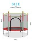 YORKING 140cm Safety Trampoline for Indoor/Outdoor Fun