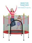 YORKING 140cm Safety Trampoline for Indoor/Outdoor Fun