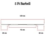 Standard 1-Inch Chrome Barbell with Collars - 5ft