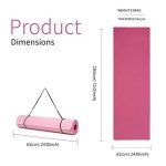 Thick Non-Slip Yoga Mat with Carrying Strap