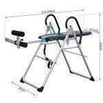 HOMCOM Adjustable Inversion Table - Silver & Black