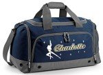 Personalized Navy Pole Dance Bag with Spinning Lady