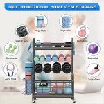 Sehloran Dumbbell and Kettlebell Rack with Hooks