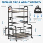 Sehloran Dumbbell and Kettlebell Rack with Hooks