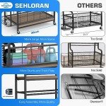 Sehloran Dumbbell and Kettlebell Rack with Hooks