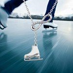 Ice Skate Charm Pendant Necklace for Skaters