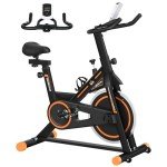 HOMCOM Indoor Exercise Bike with LCD Monitor