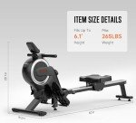 Dripex Adjustable Rowing Machine with Bluetooth Monitor