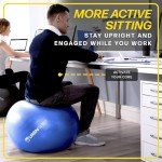 Anti-Burst Exercise Ball for Gym, Yoga, & More