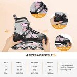 Gonex Adjustable Inline Skates for Kids - Pink