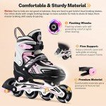 Gonex Adjustable Inline Skates for Kids - Pink